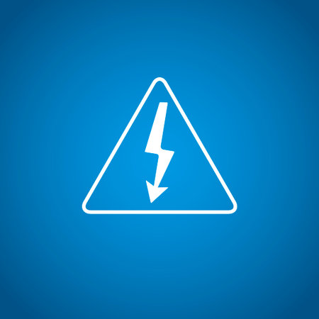 High voltage - Vector illustration. Flat design style のイラスト素材