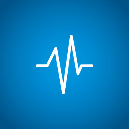 Heart beat, Cardiogram, Medical icon - Vector. Flat design style のイラスト素材