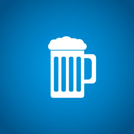 Beer mug icon. Flat design style のイラスト素材