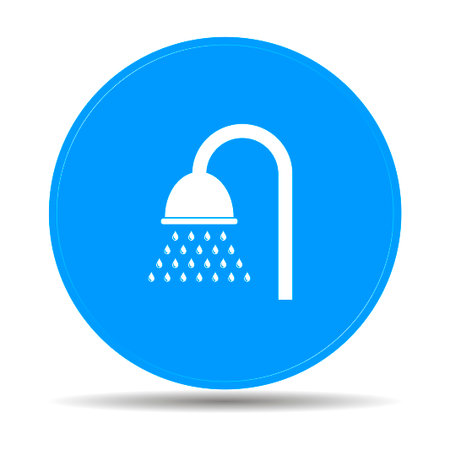 Shower icon. Flat design style のイラスト素材