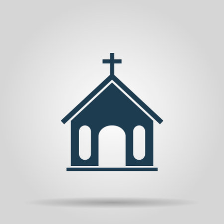 church icon. Flat design style のイラスト素材