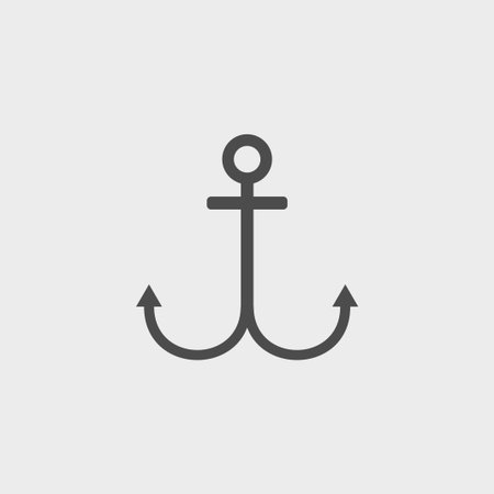 Anchor symbol. Vector . Flat design style