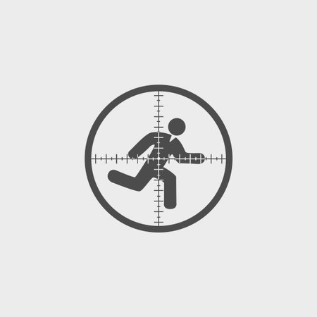 Sight device icon. Flat design style modern vector illustration.のイラスト素材