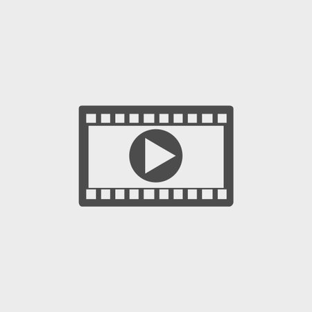 Video icon. Flat design style. Vector のイラスト素材