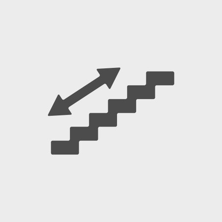 staircase symbol. Flat design style. のイラスト素材