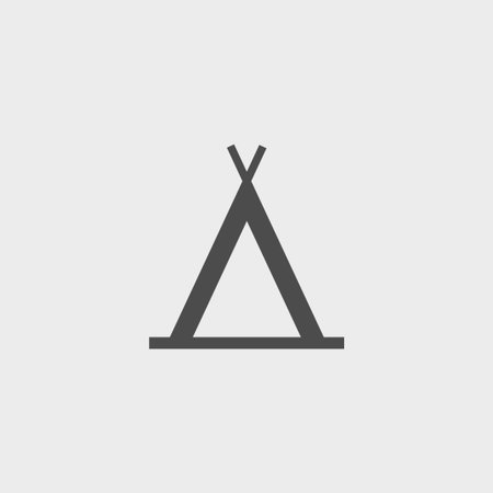 camp icon. Flat design styleのイラスト素材