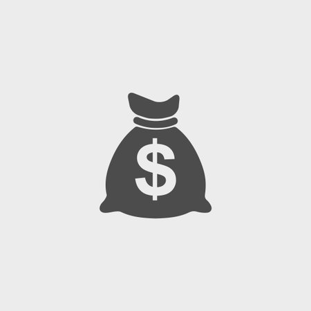 Money bag icon. Vector illustration のイラスト素材