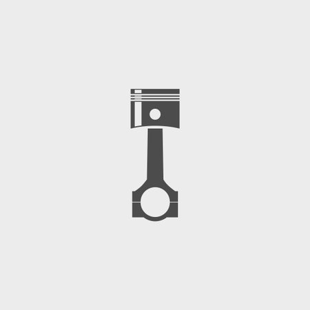 Piston icon. Flat design style のイラスト素材