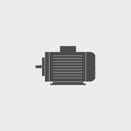 Electric motor icon, Vector flat Illustration のイラスト素材
