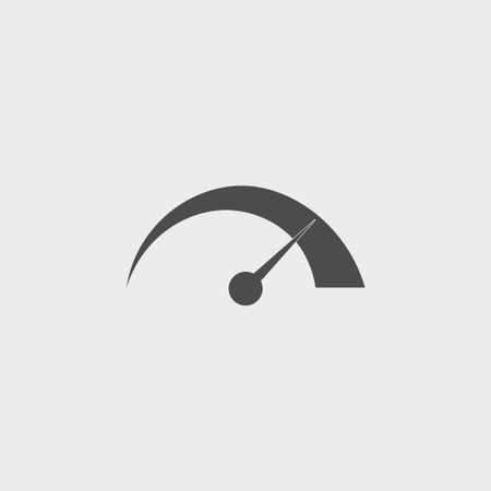 Vector speedometer icon Flat design style のイラスト素材