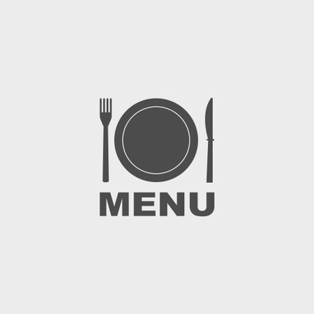 menu with cutlery sign. vector illustration のイラスト素材