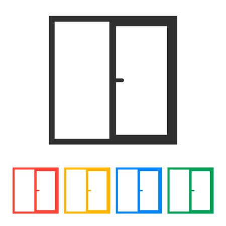 Flat  Window icon, vector illustration  Flat design style  のイラスト素材