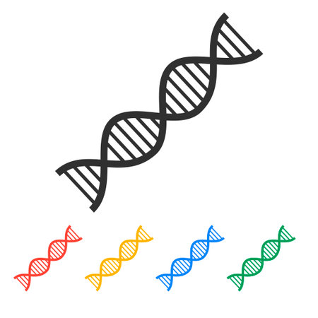 Vector DNA icon. Flat design style  のイラスト素材