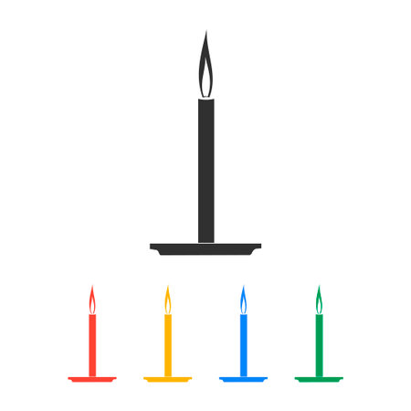 Candle icon. Flat design style modern vector illustration.のイラスト素材