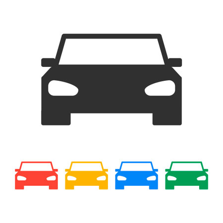 Car icon. Flat design style のイラスト素材