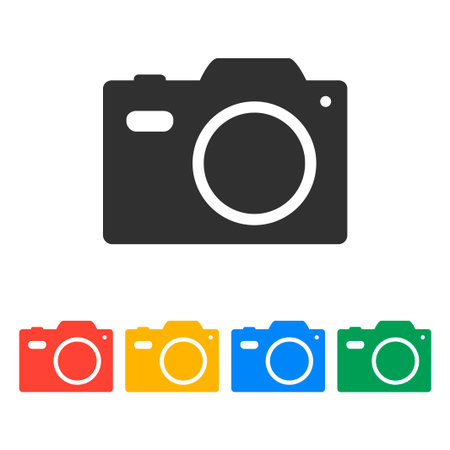 camera - vector icon. Flat design style のイラスト素材