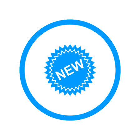 Flat New label icon, vector illustration Flat vectorのイラスト素材