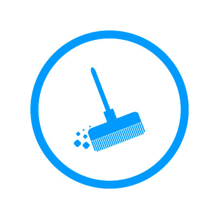 Broom vector icon Flat design styleのイラスト素材
