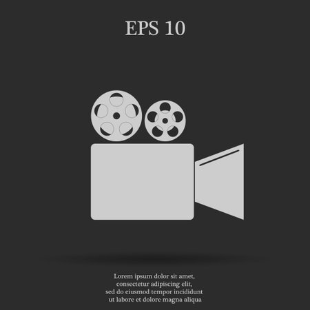 Cinema camera icon. Flat design style eps 10のイラスト素材