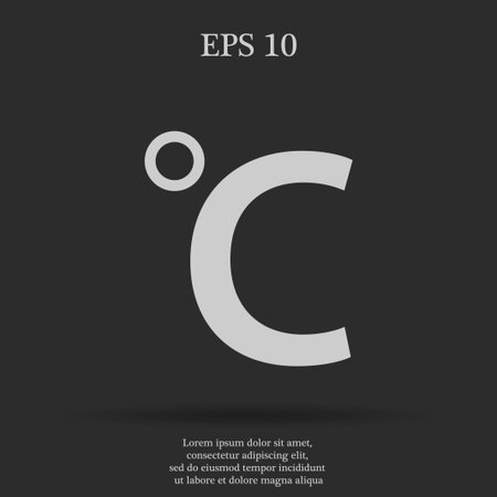 Vector icon Celsius. Flat design style eps 10のイラスト素材