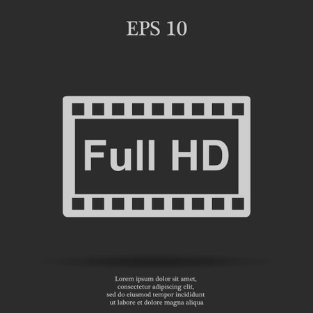 high definition design over. Flat design style. vector illustration.のイラスト素材