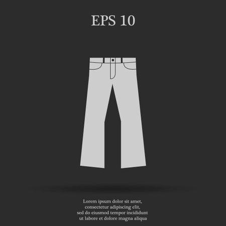 Pants icon. Vector flat Illustration EPS 10のイラスト素材