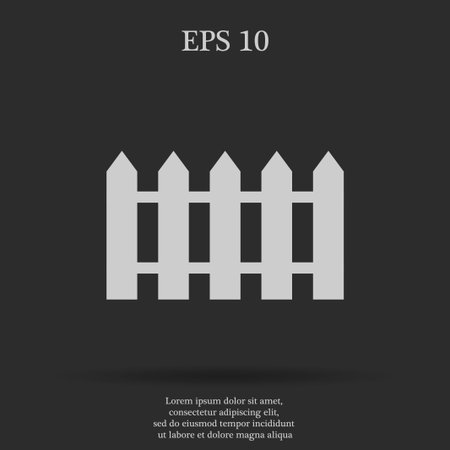 fence icon. Flat design style eps 10のイラスト素材