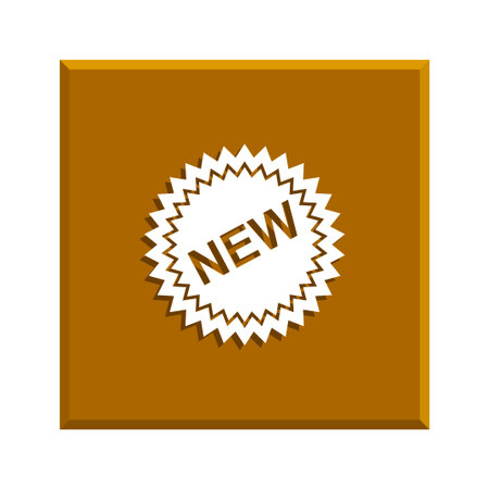Flat New label icon, vector illustration Flat vectorのイラスト素材