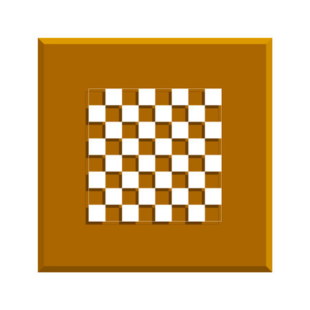 wooden chess board. flat view from top.のイラスト素材