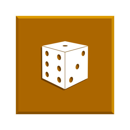 Dices sign icon. Casino game symbol. Flat design styleのイラスト素材