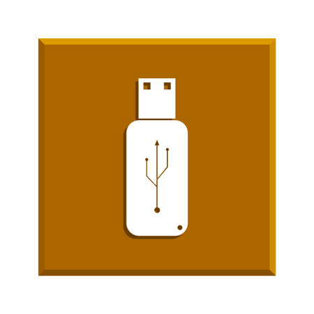 usb icon - Flat design style.のイラスト素材