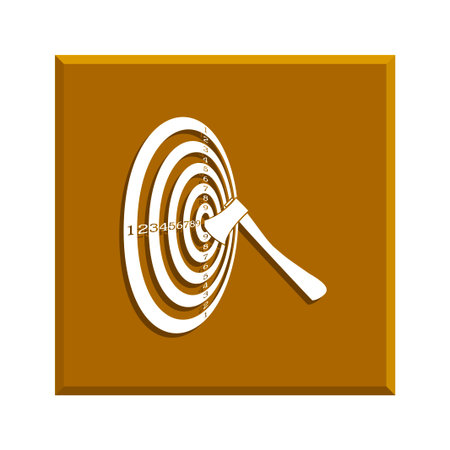 target and ax icon. Flat design styleのイラスト素材