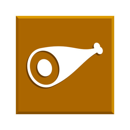 Meat icon Flat design styleのイラスト素材