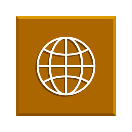 World Globe Icon, pictogram icon. Flat design styleのイラスト素材