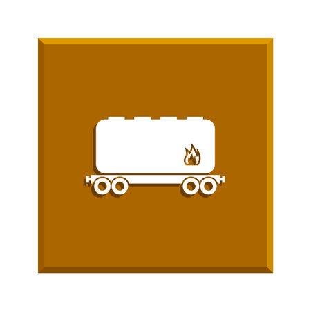 Railroad tank icon. Flat design styleのイラスト素材