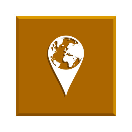 Pictograph of globe. Map pointer.のイラスト素材