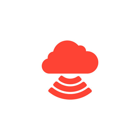 cloud icon, flat vector illustration. のイラスト素材