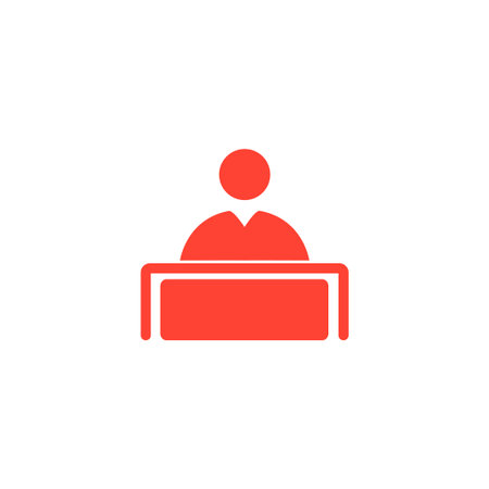 Flat  icon of businessman.  Flat design styleのイラスト素材