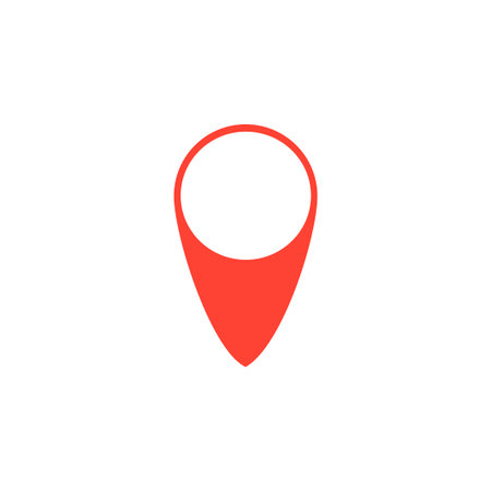 Map pointer flat icon, vector illustration. Flat design style.のイラスト素材