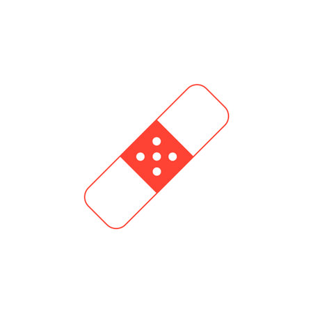 Plaster icon. Flat design styled. Flat design style のイラスト素材