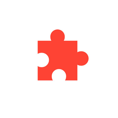 puzzle Flat Icon, isolated. Flat design styleのイラスト素材