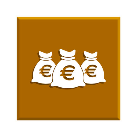 Money bag icon. Vector illustrationのイラスト素材