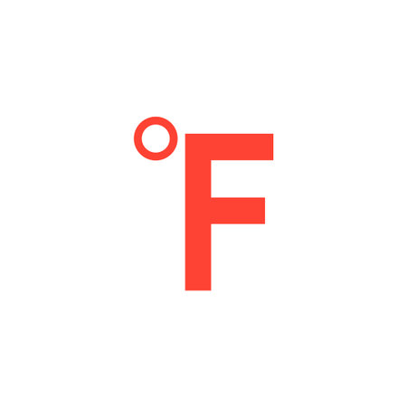 Vector icon Fahrenheit. Flat design style のイラスト素材