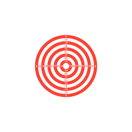Vector target icon. Flat design style 
