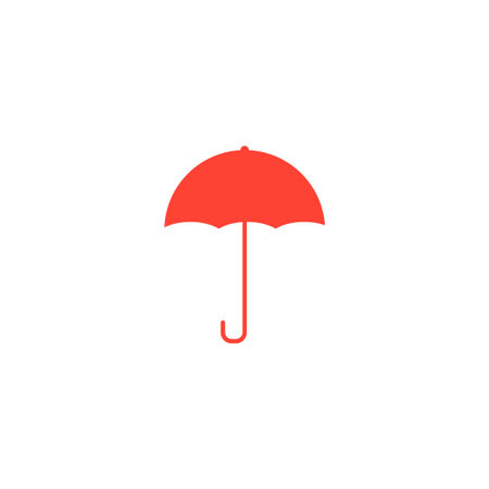 Umbrella sign icon. Rain protection symbol. Flat design styleのイラスト素材