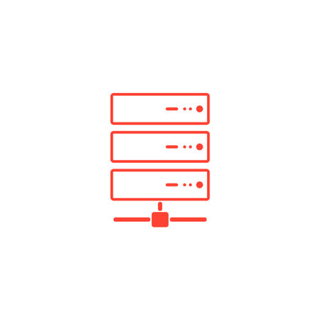 Computer Server icon, flat design. Vectorのイラスト素材