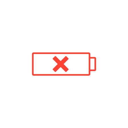 Battery icon. Flat design style のイラスト素材