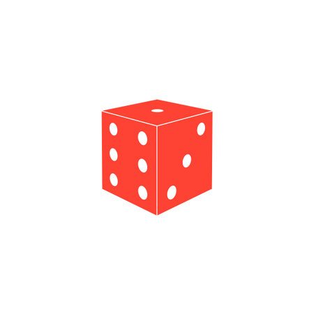 Dices sign icon. Casino game symbol. Flat design style のイラスト素材