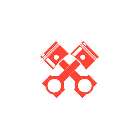 Piston icon. Flat design style のイラスト素材