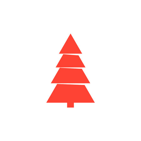 Christmas tree. Single flat icon on the circle. Vector illustration.のイラスト素材